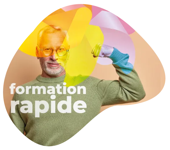 Illustration représentant une formation rapide et facile
